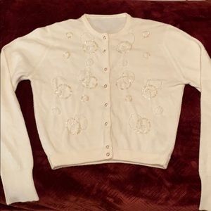 Vintage cardigan with beautiful embellishment